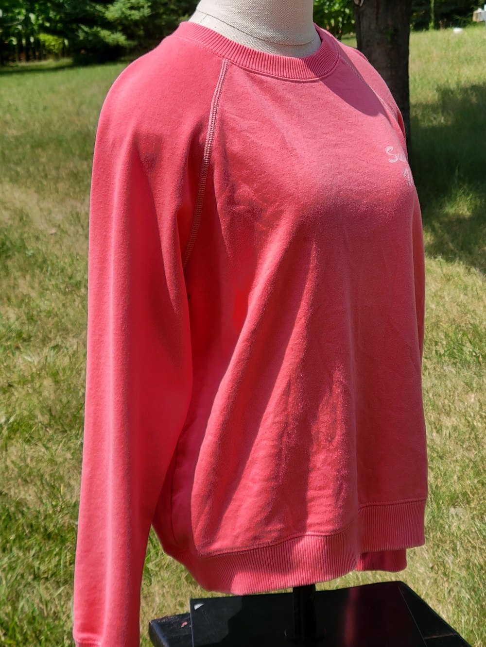 Billabong Coral Pink Crewneck Pullover Size Small - Sunset View - Picture 4 of 5